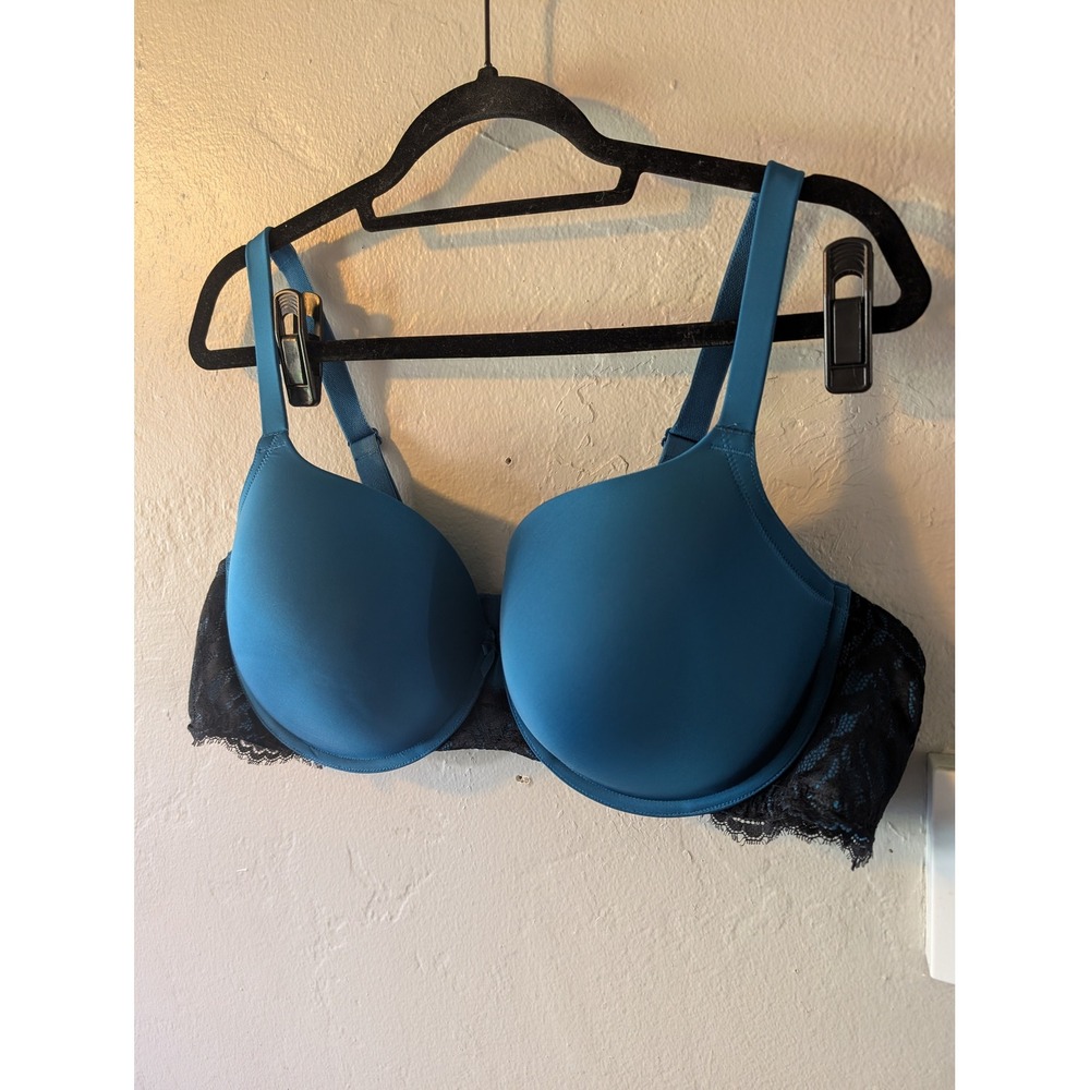 Torrid Blue and Black Lace Pushup Bra size 46C